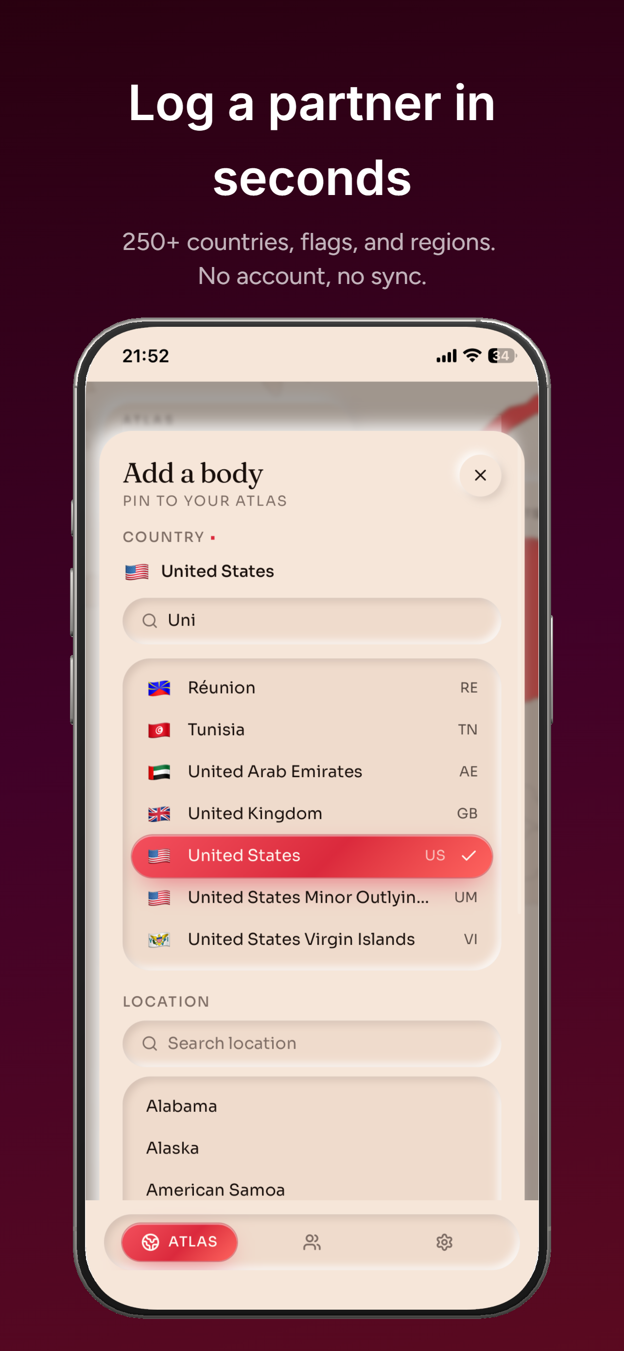 Your numbers at a glance — Atlas stats