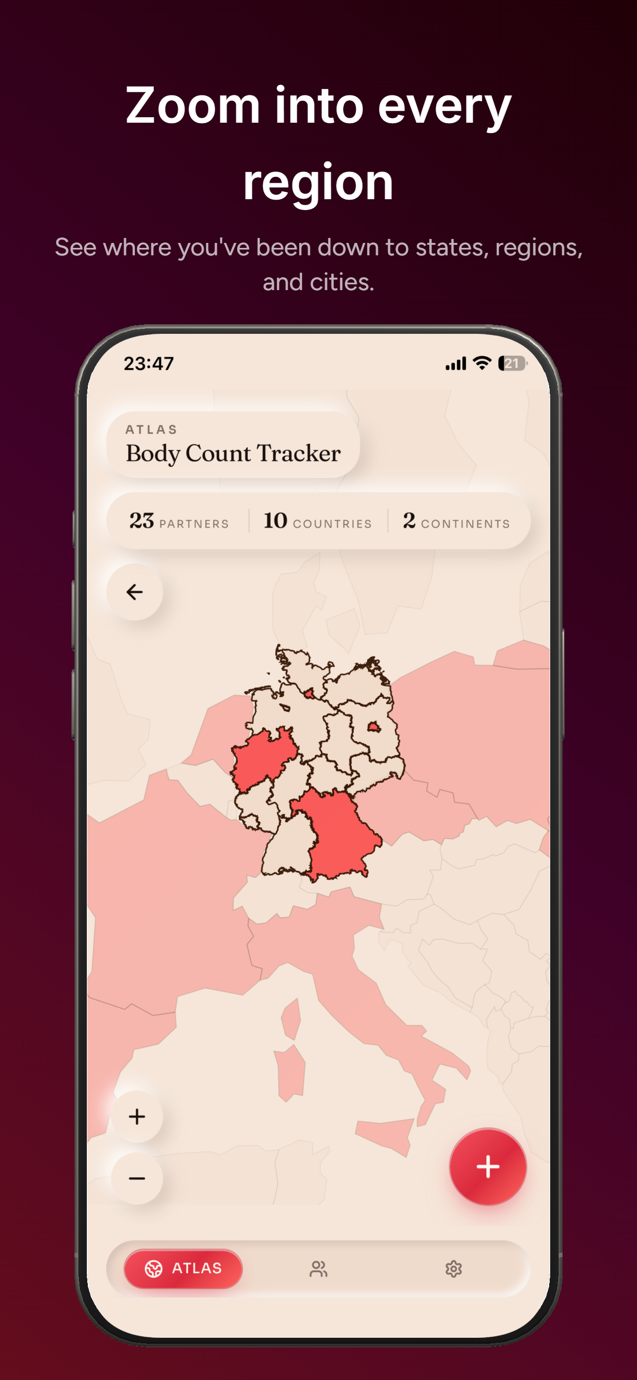 Every partner in one list — Atlas bodies screen
